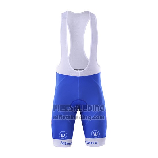 2017 Fietskleding Quick Step Floor Blauw Korte Mouwen en Koersbroek